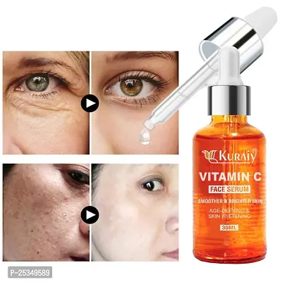 Kuraiy 100% Sun Protection Skin Improved vitamin C Facial serum- For Anti Aging  Smoothening  Brightening Face 30ML