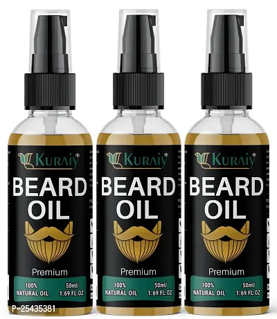 KURAIY Beard Care Serums Non-Greasy Biotin Beard Growth Oil For Patchy Beard Gifts For Men Him Dad Father Boyfriend PACK OF 3-thumb0