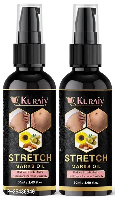 Kuraiy Natural Repair Stretch Marks Removal Oil 50ml PACK OF 2