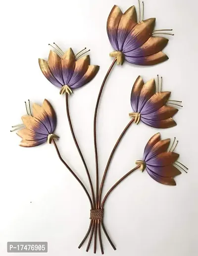 Colorful Flowers Bunch Wall Deacute;cor(Copper) | Wrought Iron Wall Hanging-thumb0