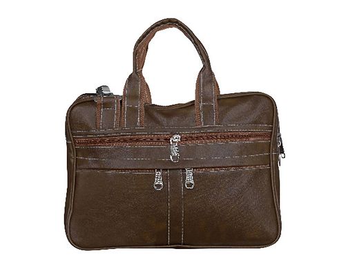 Leather messenger bag brown