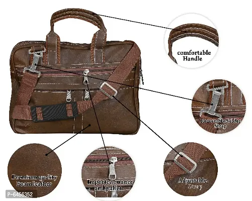 Leather messenger bag brown-thumb3