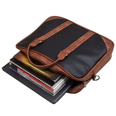 Laptop leather bag for women