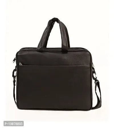 Black Messenger Laptop Bag Leather For Men-thumb2