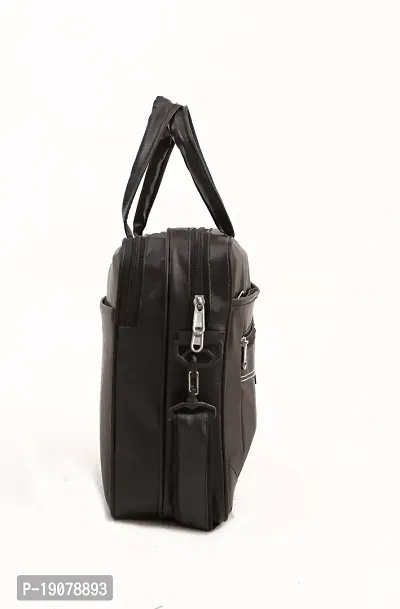 Black Messenger Laptop Bag Leather For Men-thumb3
