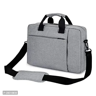 Messenger Bag Laptop Padded For Office Men and Women Grey-thumb0