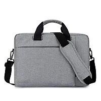 Messenger Bag Laptop Padded For Office Men and Women Grey-thumb1