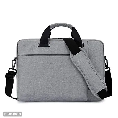 Messenger Bag Laptop Padded For Office Men and Women Grey-thumb2