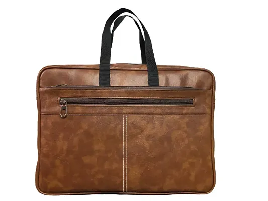 Leather Messenger Bag for 15.6 Inch Laptop I Macebook I Books (Tan)