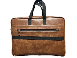 Leather Messenger Bag for 15.6 Inch Laptop I Macebook I Books (Tan)-thumb3