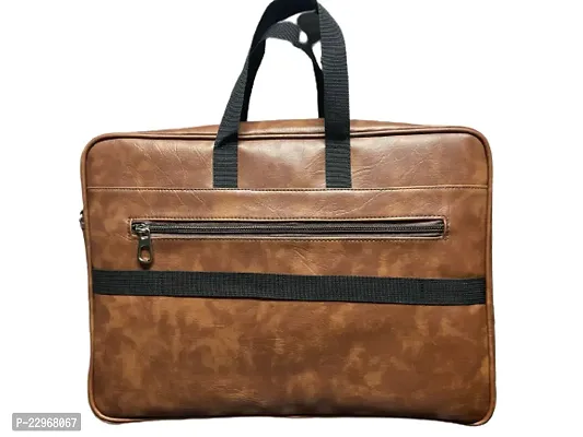 Leather Messenger Bag for 15.6 Inch Laptop I Macebook I Books (Tan)-thumb4