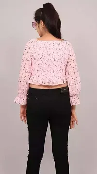 Thrifty Thread Women's Regular Fit Cotton Full Sleeve Crop Top-thumb1