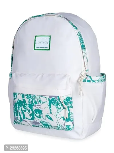 Luvoksi Grafilty Women Casual Backpack Green  White-thumb3