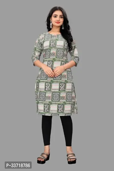 Fancy Crepe Printed Kurtas For Women-thumb0