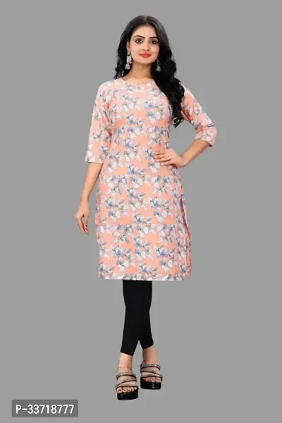 Fancy Crepe Printed Kurtas For Women-thumb0