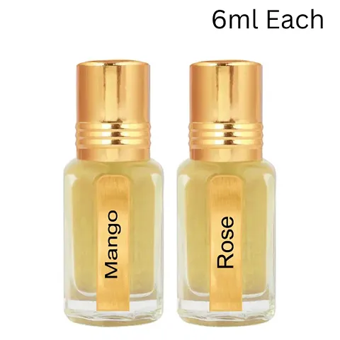 Pack of 2 Fragrance Of Joy Attar - Mango And Rose - 6ml Each