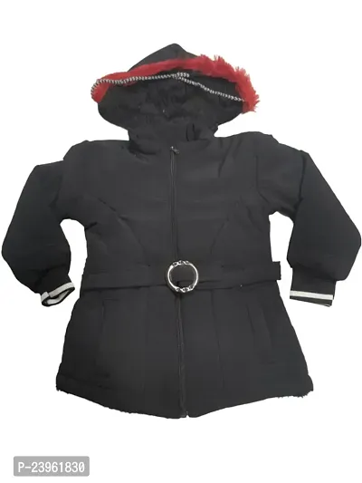 Stylish Black Cotton Jackets For Girl-thumb0