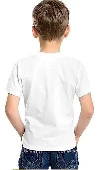 WHALEBONE Regular Wear Poly Silk Cartoon Printed T-Shirts with Round Neck for Boy's (STW-01-Ash-03-white-4-5 Years)-thumb2