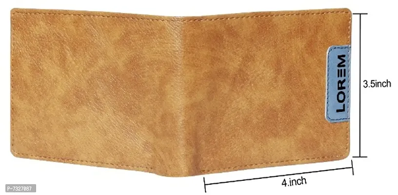 LOREM Mens Designer Foam Leather Wallet (Orange)-PE-WL11-thumb5