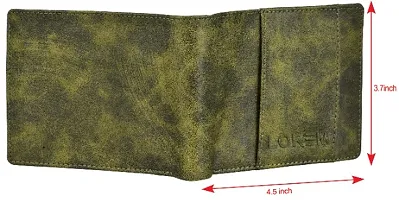 LOREM Mens Leather Wallet (Green)-PE-WL18-thumb3