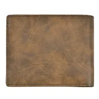 LOREM Brown Removable Card Holder Bi-Fold Faux Leather 7 ATM Card Slots Wallet for Men WL24-thumb4