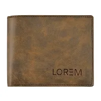 LOREM Brown Multiple Card Slots Bi-Fold Faux Leather 11 ATM Card Slots Wallet for Men WL25-thumb2