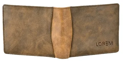 Lorem Brown::Tan Men New Attractive Design Artificial Leather Wallet(WL26)-thumb3