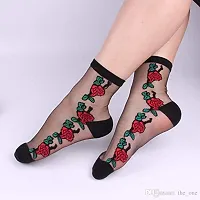 Womens Ankle Length Net  Spandex Socks (Pack of 12)-thumb1