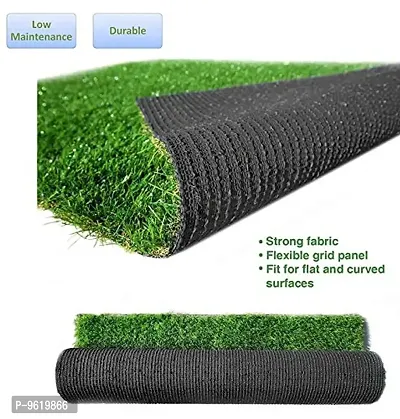 Density Artificial Grass polyresin Carpet Mat for Balcony, Lawn, Floor Or Doormat, Artificial Grass (23 X 15 Inches)-thumb3