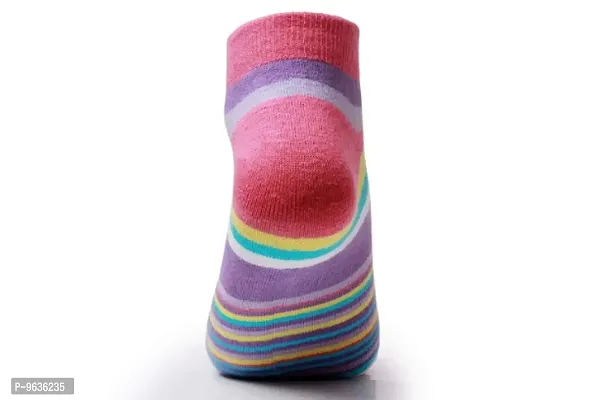 Womens Ankle Length Cotton Socks (Pack of 1) (Multicolored)-thumb3