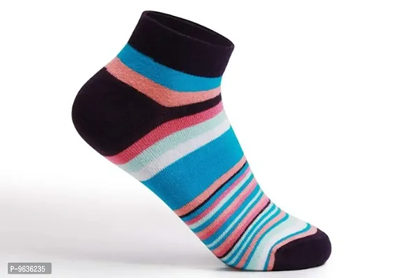 Womens Ankle Length Cotton Socks (Pack of 1) (Multicolored)-thumb4