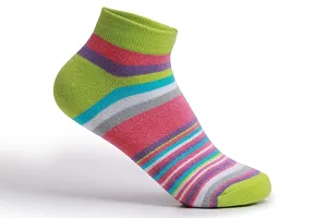 Womens Ankle Length Cotton Socks (Pack of 1) (Multicolored)-thumb1