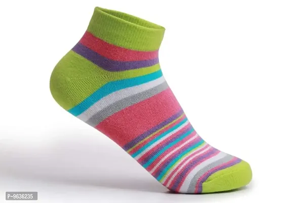 Womens Ankle Length Cotton Socks (Pack of 1) (Multicolored)-thumb2