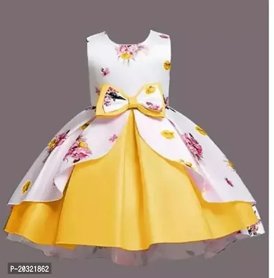 Fabulous Satin Printed Frocks For Girls-thumb0