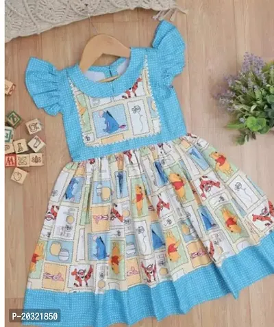 Fabulous Satin Printed Frocks For Girls-thumb0