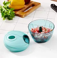 Handy Chopper with 3 Blade Manual Chopper Vegetable Chopping Cutter with String for Home Kitchen - 450 mL-thumb1