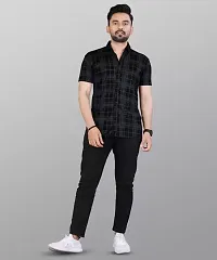 Stylish Polyester Blend Checked Casual Shirts For Men-thumb2