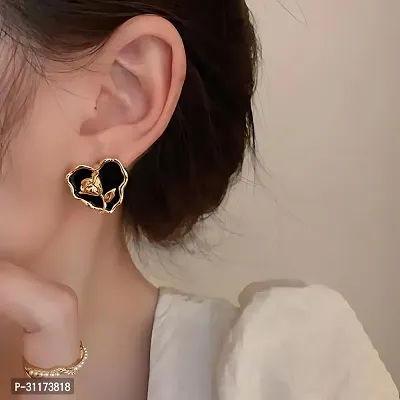 Heart Flower Earrings for Women  Girls-thumb3