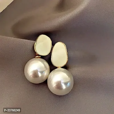 Fashion Big Pearl Drop Earrings-thumb0