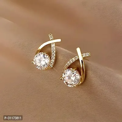 Crystal Diamond Studs for Women  Girls-thumb0