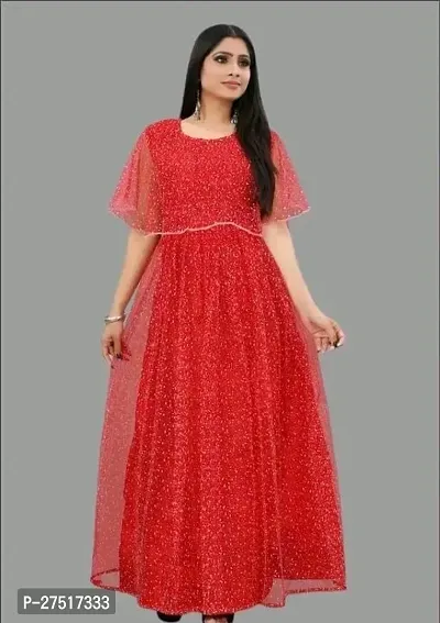 Fancy Net Ethnic Gowns For Women