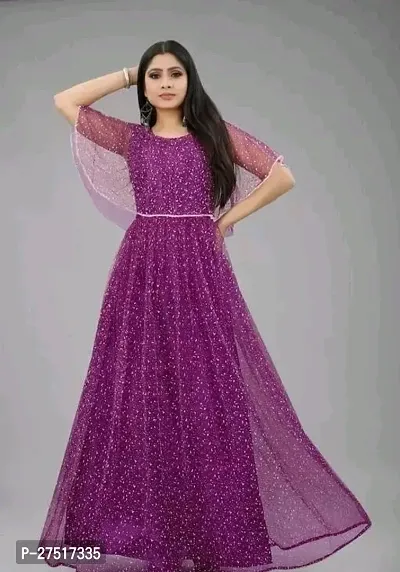 Fancy Net Ethnic Gowns For Women