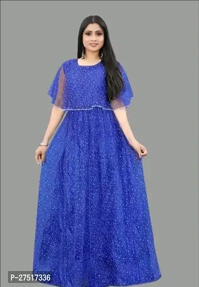 Fancy Net Ethnic Gowns For Women