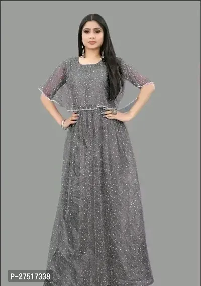 Fancy Net Ethnic Gowns For Women