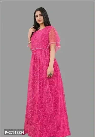 Fancy Net Ethnic Gowns For Women-thumb2