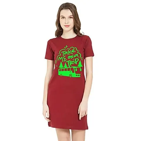 Trendy Blend T-Shirt Dress For Women