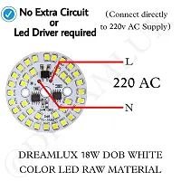 18 watt DOB (Driver on Board) MCPCB LED Bulb Raw Material White Pack of 10 Pieces-thumb2