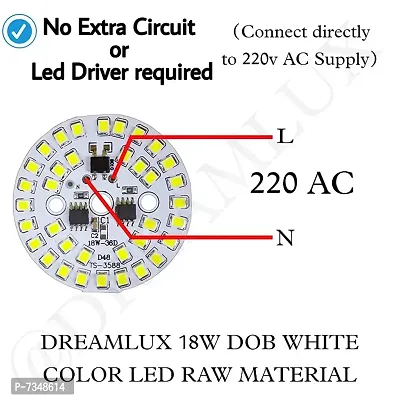 18 watt DOB (Driver on Board) MCPCB LED Bulb Raw Material White Pack of 10 Pieces-thumb3