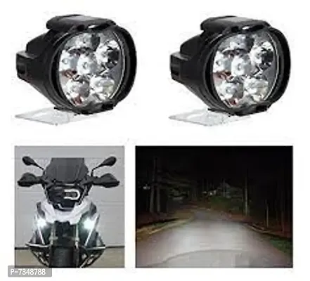 Motorcyle 6 LED Fog Light Waterproof Pod Driving Spot Head Lamp with Handlebar Switch for Bikes Cars and Motorcycle (10W White Light 2 PCS)-thumb2