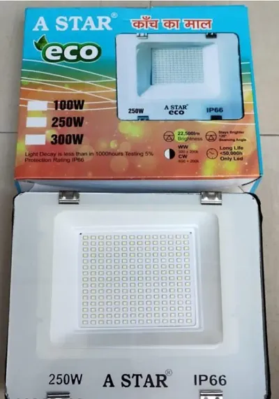 250 Watt LED Flood Outdoor Light Cool White Waterproof-(Pack of 1) Flood Light Outdoor Lamp (White)Outdoor Lights
